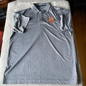 Nike golf (Peter Millar collaboration) polo, grey, embroidered logo, sz xl
